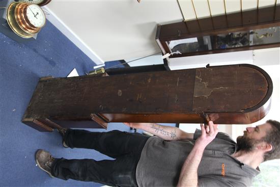 An early 20th century mahogany regulator, 5ft 4in.